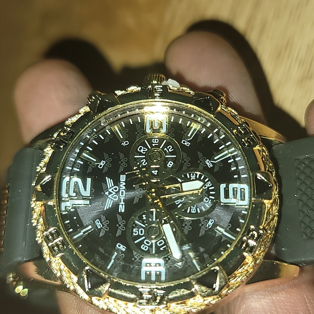 Gold and Black ZHOWE Watch